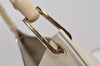 Authentic GUCCI Vintage Bamboo Shoulder Hand Bag Purse Leather White 9344I