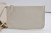 Authentic GUCCI Vintage Bamboo Shoulder Hand Bag Purse Leather White 9344I