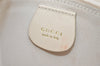 Authentic GUCCI Vintage Bamboo Shoulder Hand Bag Purse Leather White 9344I