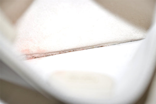 Authentic GUCCI Vintage Bamboo Shoulder Hand Bag Purse Leather White 9344I