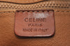 Authentic CELINE Macadam Blason Pattern Hand Boston Bag PVC Leather Brown 9345J