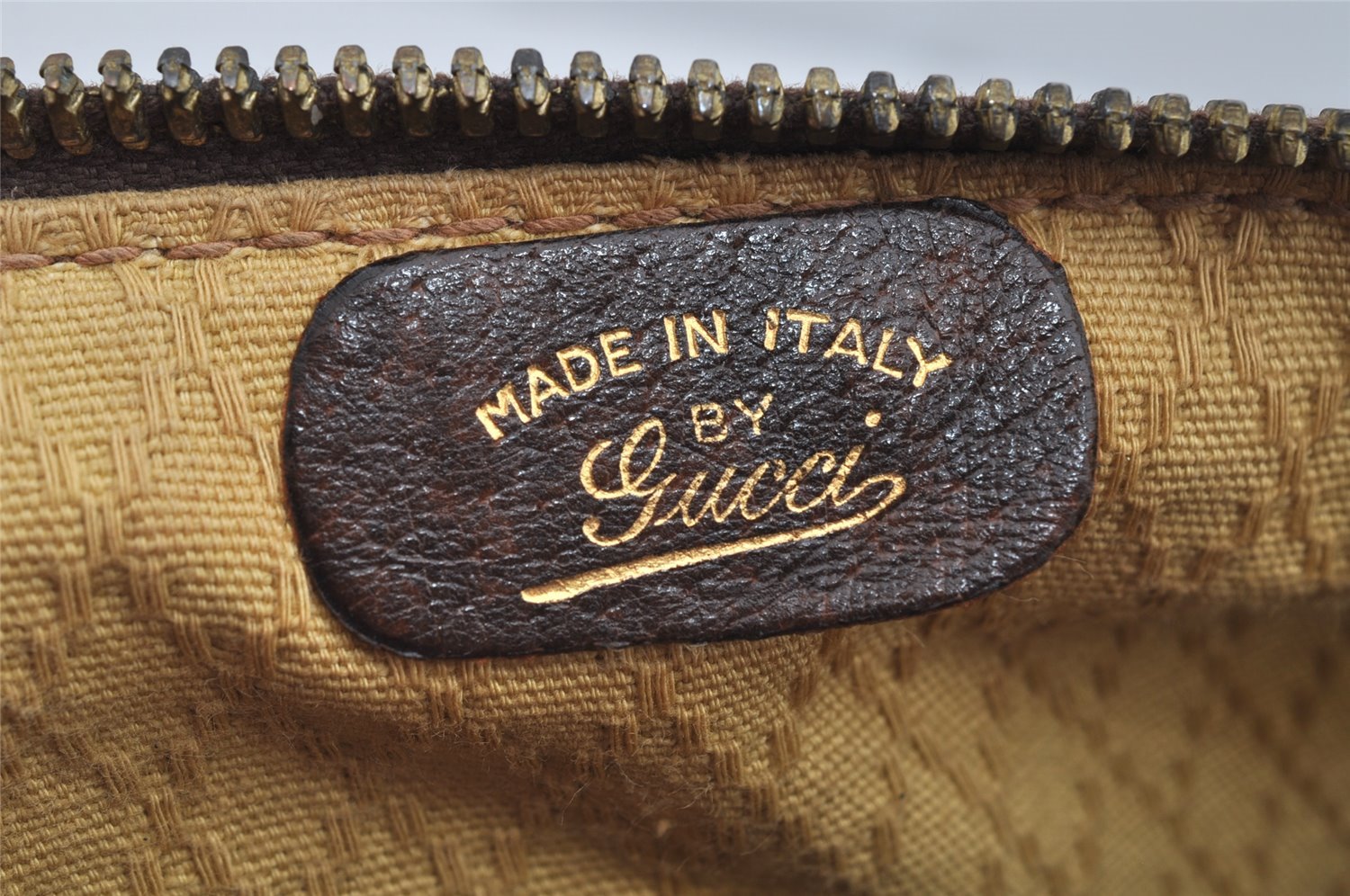 Authentic GUCCI Vintage Hand Boston Bag Purse Suede Leather Brown 9347J