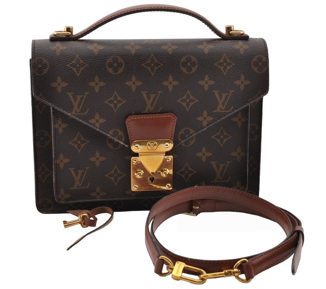 Authentic Louis Vuitton Monogram Monceau 2Way Shoulder Hand Bag M51187 LV 9348I