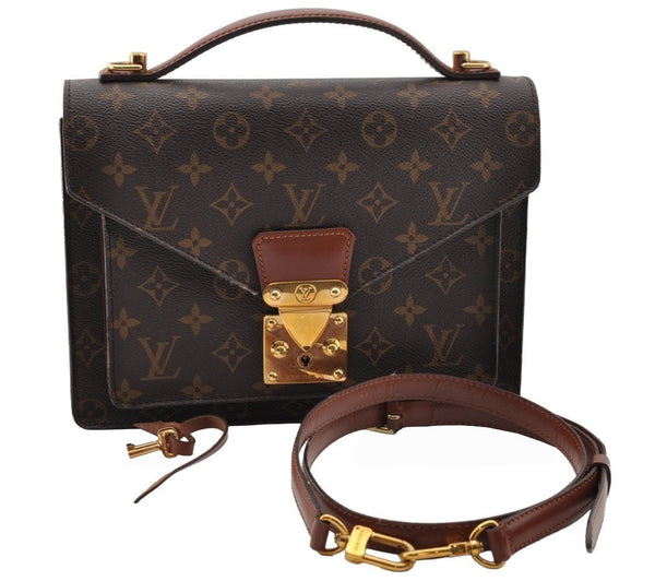 Authentic Louis Vuitton Monogram Monceau 2Way Shoulder Hand Bag M51187 LV 9348I