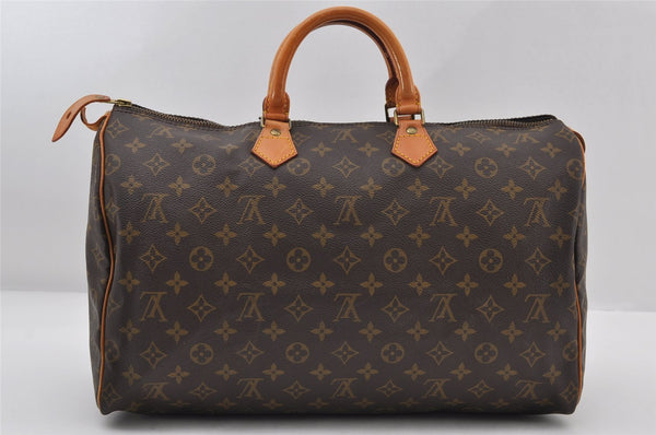 Authentic Louis Vuitton Monogram Speedy 40 Hand Boston Bag M41522 LV 9349I