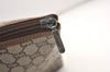 Authentic GUCCI Web Sherry Line GG Plus PVC Leather Tote Bag Brown 9349J