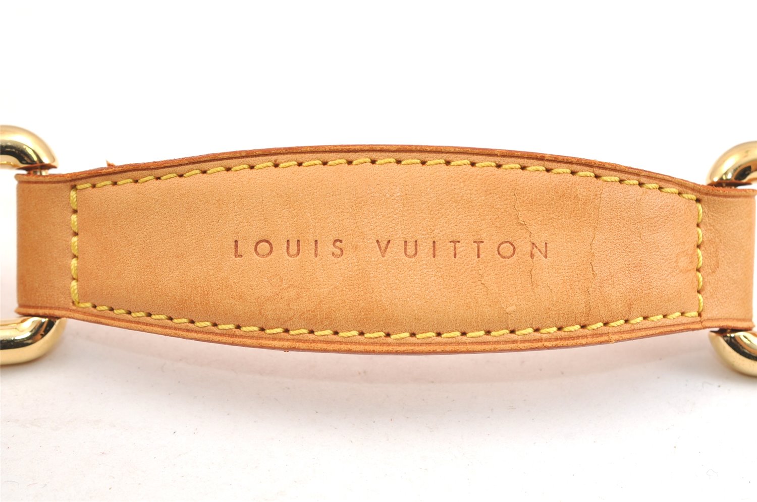 Authentic Louis Vuitton Vintage Leather Shoulder Strap Beige 43.1