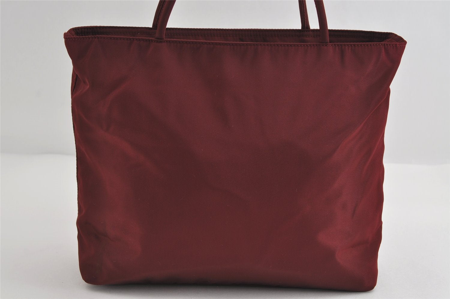 Authentic PRADA Vintage Nylon Tessuto Shoulder Tote Bag Bordeaux Red 9352I