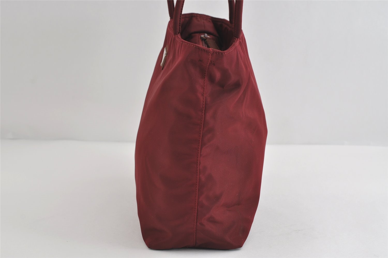 Authentic PRADA Vintage Nylon Tessuto Shoulder Tote Bag Bordeaux Red 9352I