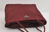 Authentic PRADA Vintage Nylon Tessuto Shoulder Tote Bag Bordeaux Red 9352I