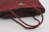 Authentic PRADA Vintage Nylon Tessuto Shoulder Tote Bag Bordeaux Red 9352I