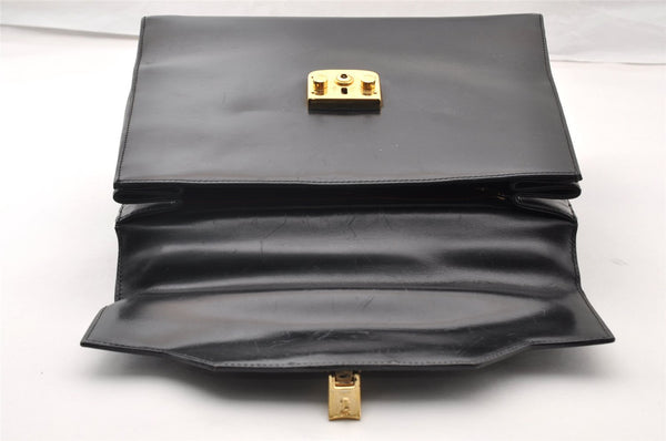Authentic GUCCI Vintage 2Way Shoulder Hand Bag Purse Leather Black 9353I