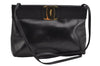 Authentic Salvatore Ferragamo Vara Shoulder Cross Bag Leather Black Junk 9353J