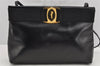 Authentic Salvatore Ferragamo Vara Shoulder Cross Bag Leather Black Junk 9353J