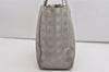 Authentic CHANEL New Travel Line Shoulder Tote Bag Nylon Leather Silver 9354I