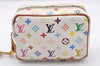 Auth Louis Vuitton Monogram Multicolor Trousse Wapiti Pouch M58033 White 9355I