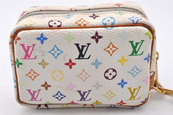 Auth Louis Vuitton Monogram Multicolor Trousse Wapiti Pouch M58033 White 9355I