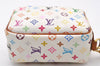 Auth Louis Vuitton Monogram Multicolor Trousse Wapiti Pouch M58033 White 9355I
