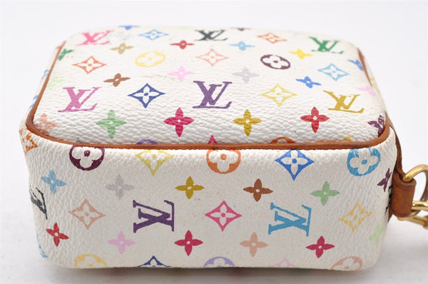 Auth Louis Vuitton Monogram Multicolor Trousse Wapiti Pouch M58033 White 9355I