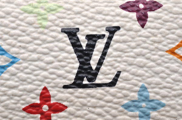 Auth Louis Vuitton Monogram Multicolor Trousse Wapiti Pouch M58033 White 9355I