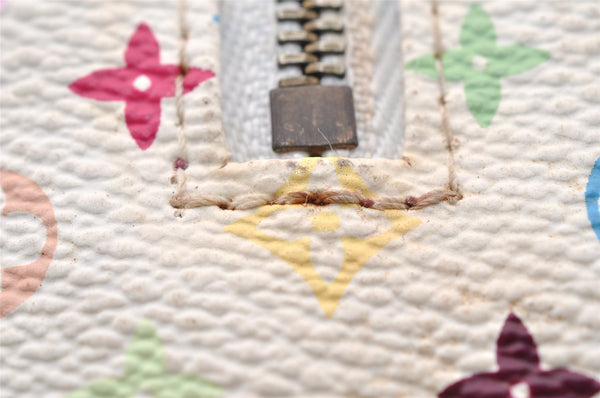 Auth Louis Vuitton Monogram Multicolor Trousse Wapiti Pouch M58033 White 9355I