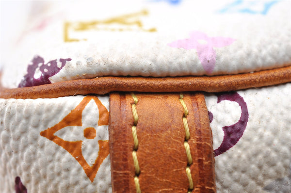 Auth Louis Vuitton Monogram Multicolor Trousse Wapiti Pouch M58033 White 9355I