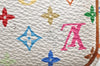 Auth Louis Vuitton Monogram Multicolor Trousse Wapiti Pouch M58033 White 9355I