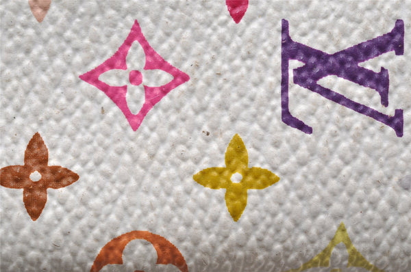 Auth Louis Vuitton Monogram Multicolor Trousse Wapiti Pouch M58033 White 9355I