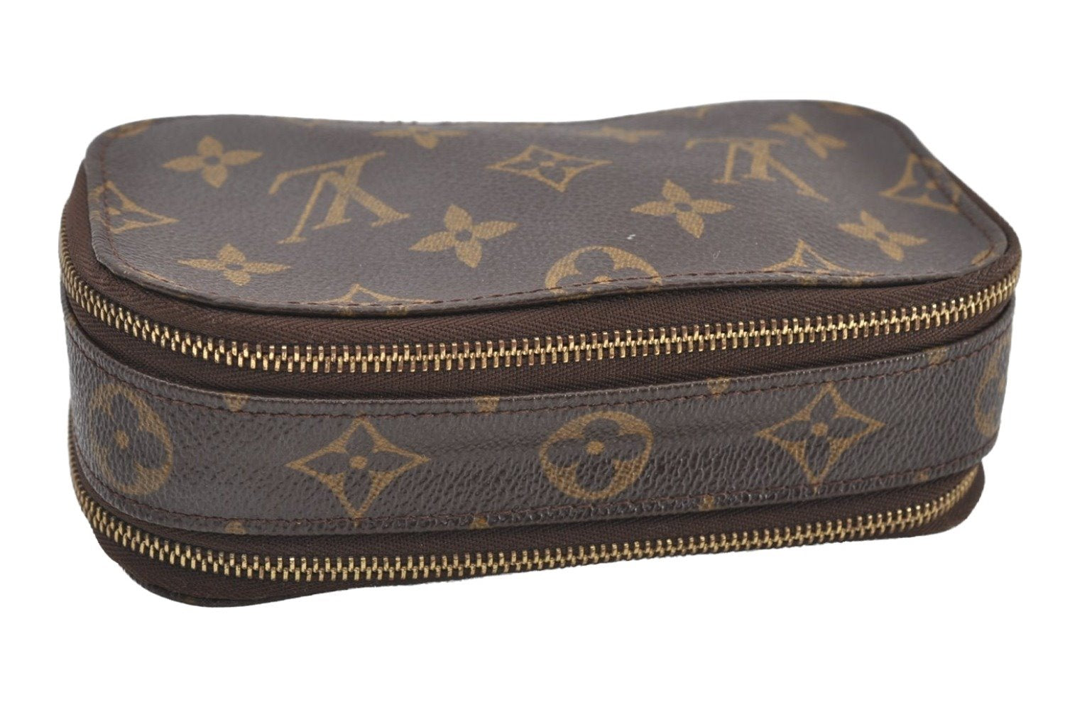 Authentic Louis Vuitton Monogram Trousse Blush PM Cosmetic Pouch M47510 LV 9356I