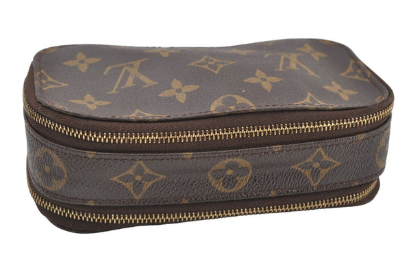Authentic Louis Vuitton Monogram Trousse Blush PM Cosmetic Pouch M47510 LV 9356I