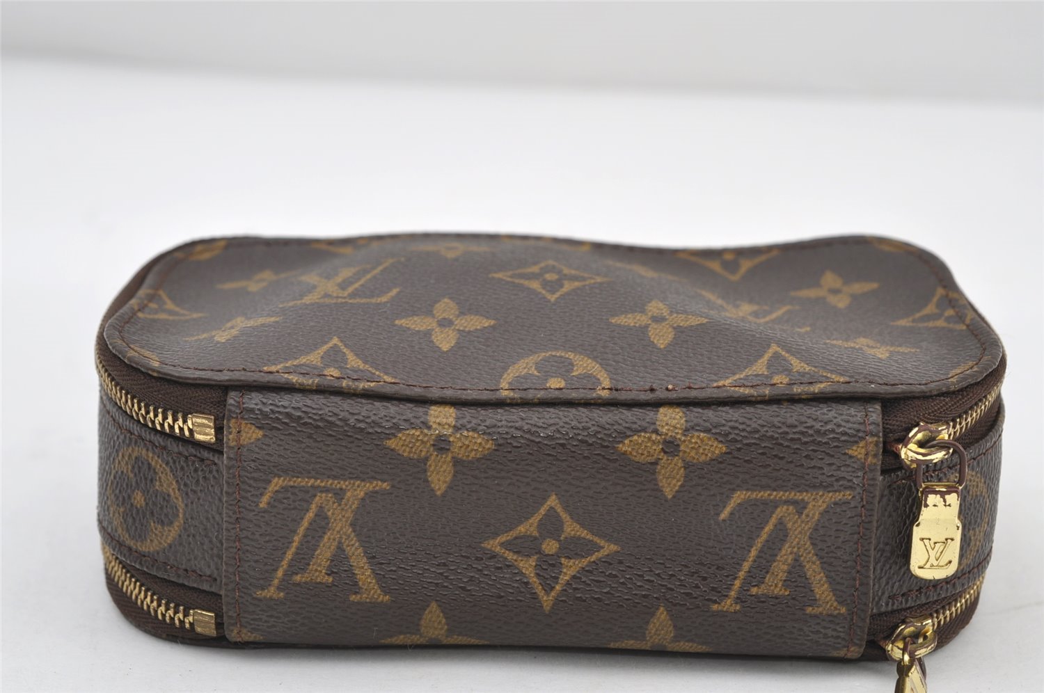 Authentic Louis Vuitton Monogram Trousse Blush PM Cosmetic Pouch M47510 LV 9356I