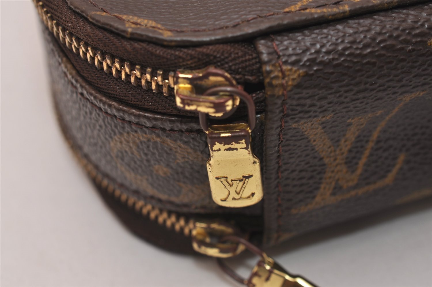 Authentic Louis Vuitton Monogram Trousse Blush PM Cosmetic Pouch M47510 LV 9356I