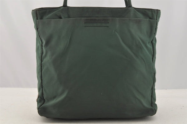 Authentic PRADA Vintage Nylon Tessuto Shoulder Tote Bag Green 9357I