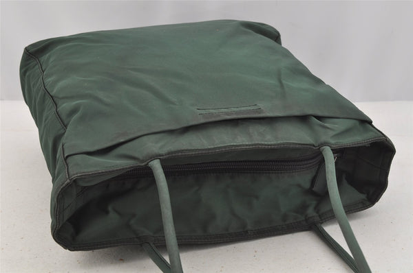Authentic PRADA Vintage Nylon Tessuto Shoulder Tote Bag Green 9357I