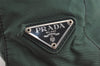 Authentic PRADA Vintage Nylon Tessuto Shoulder Tote Bag Green 9357I