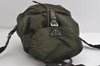 Authentic PRADA Vintage Nylon Tessuto Leather Backpack Khaki Green 9361I