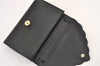 Authentic YVES SAINT LAURENT Clutch Hand Shoulder Bag Purse Leather Black 9361J