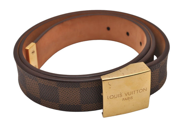 Authentic Louis Vuitton Damier Ceinture Carre Belt 85cm 33.5" M6803 LV 9362I