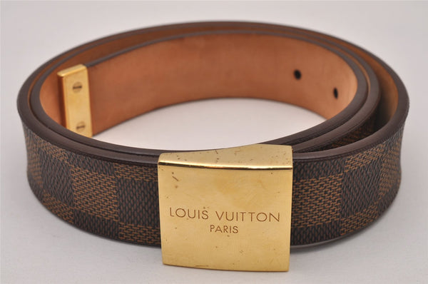 Authentic Louis Vuitton Damier Ceinture Carre Belt 85cm 33.5" M6803 LV 9362I