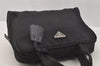 Authentic PRADA Vintage Nylon Tessuto Leather Tote Hand Bag Purse Black 9364I