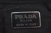 Authentic PRADA Vintage Nylon Tessuto Leather Tote Hand Bag Purse Black 9364I