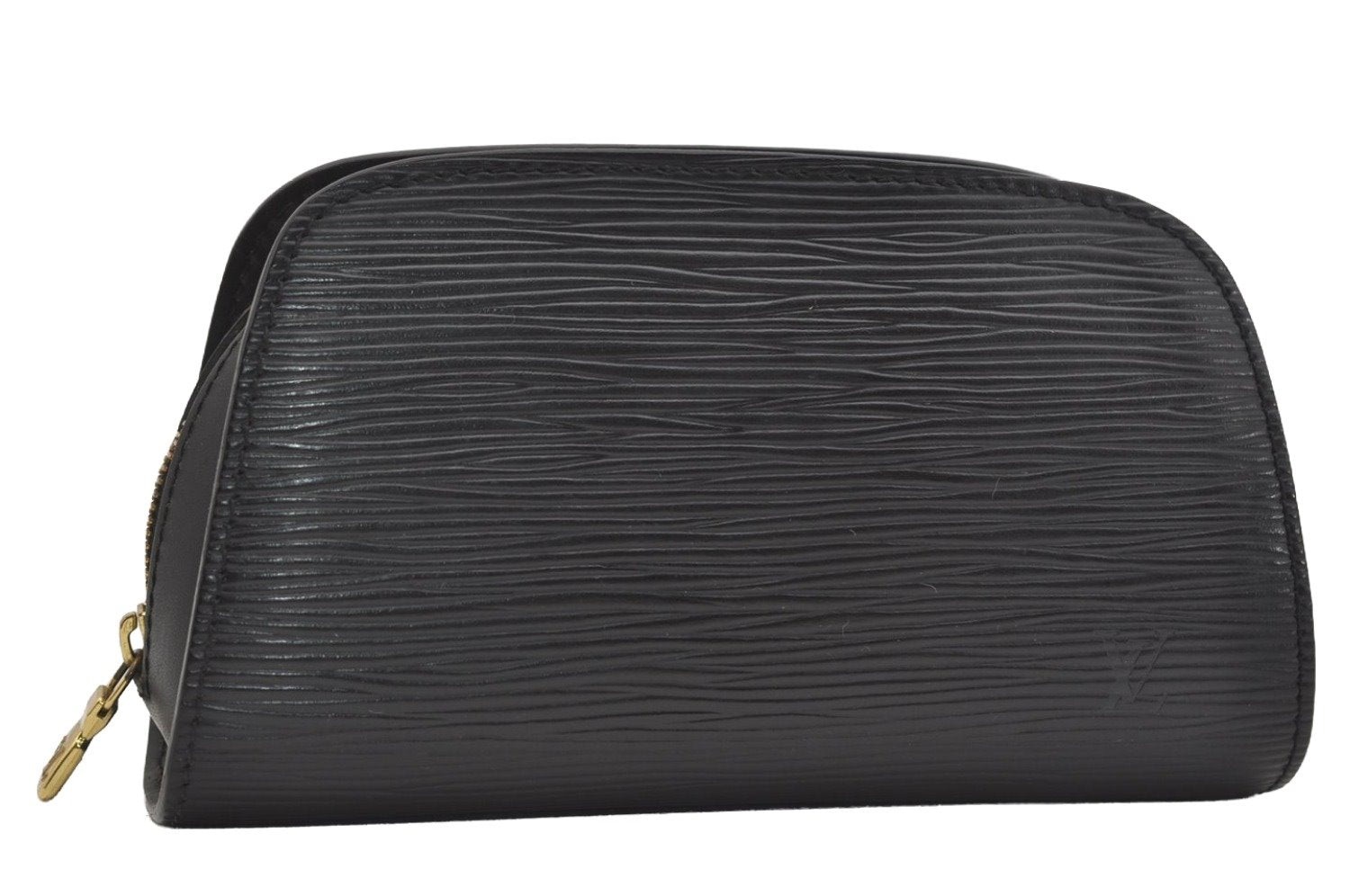Authentic Louis Vuitton Epi Dauphine Cosmetic Pouch Black M48442 LV Junk 9365I