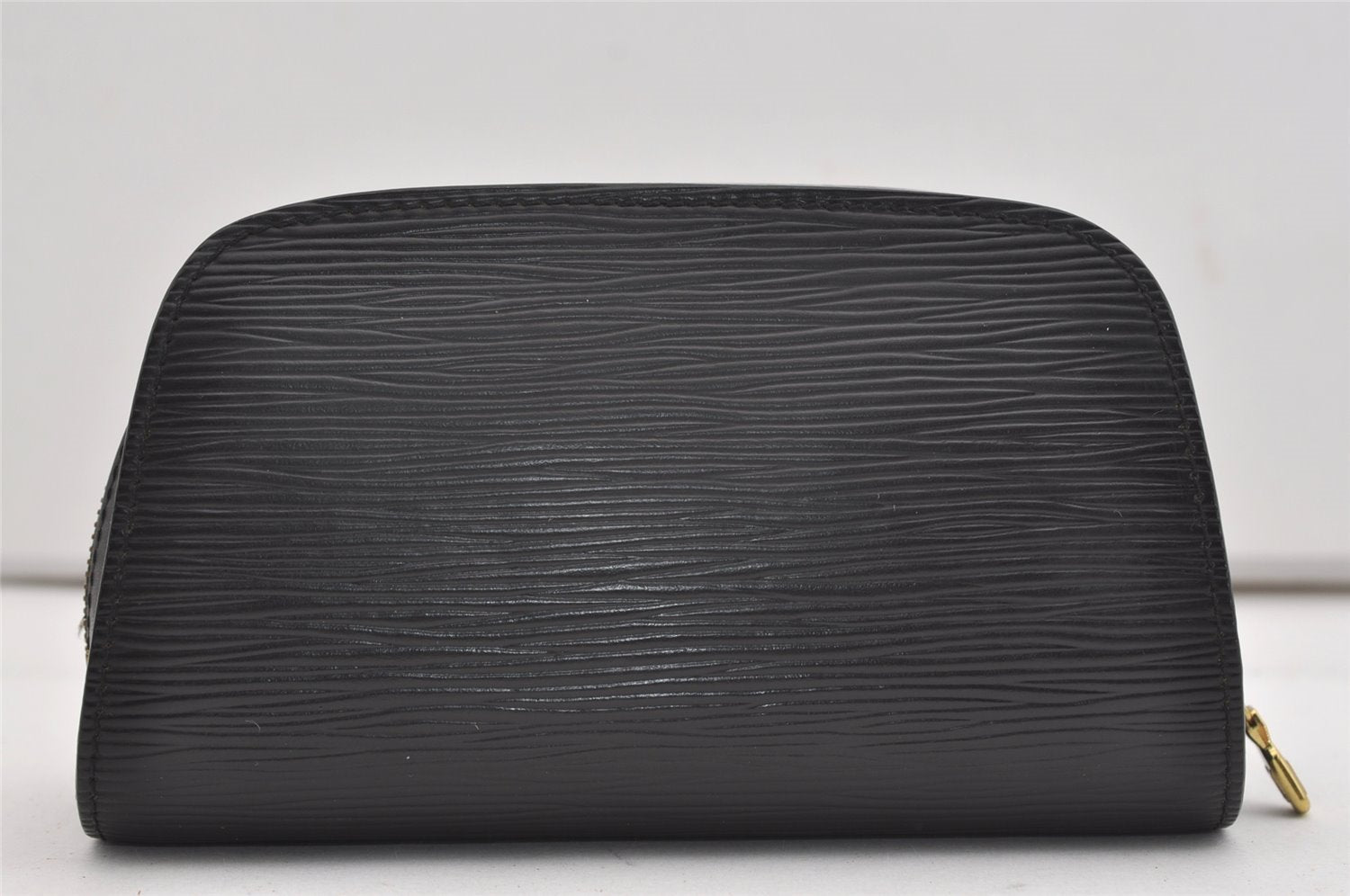 Authentic Louis Vuitton Epi Dauphine Cosmetic Pouch Black M48442 LV Junk 9365I