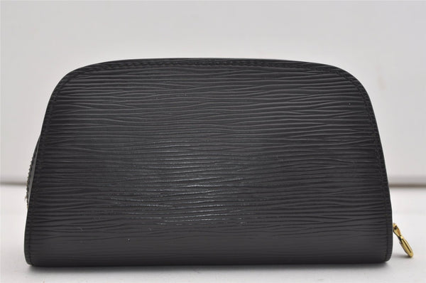 Authentic Louis Vuitton Epi Dauphine Cosmetic Pouch Black M48442 LV Junk 9365I