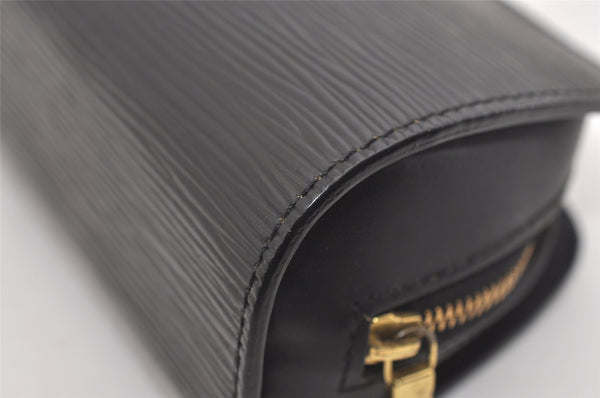Authentic Louis Vuitton Epi Dauphine Cosmetic Pouch Black M48442 LV Junk 9365I