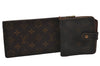 Authentic Louis Vuitton Monogram Bifold Long Wallet Purse 2Set Brown LV 9366I