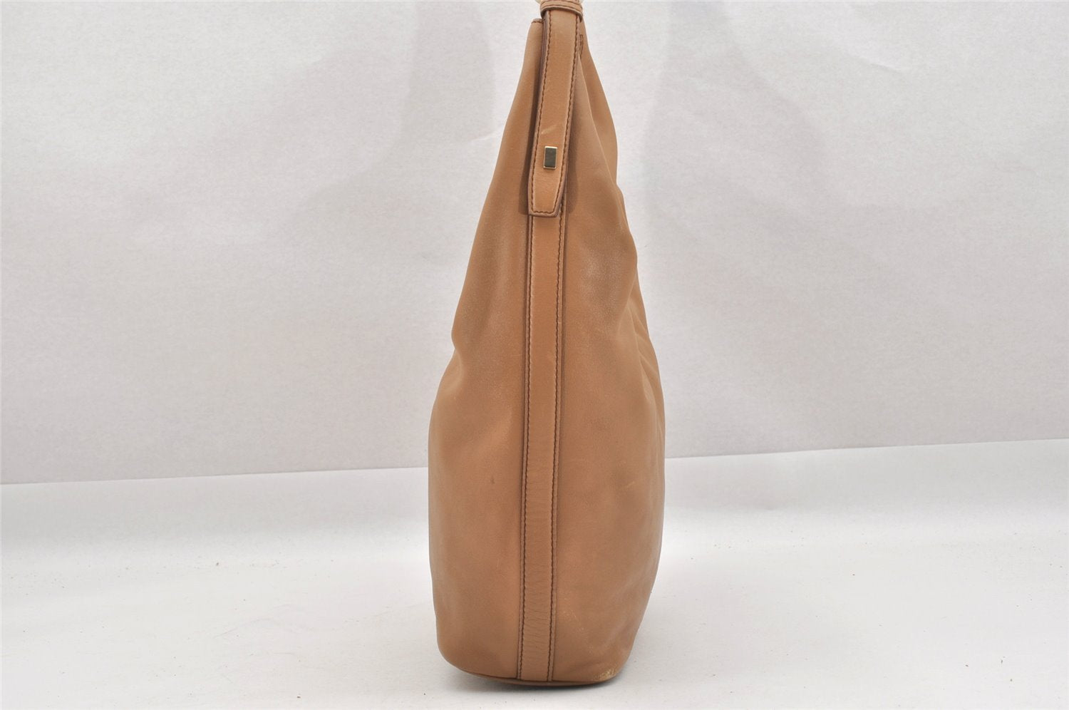 Authentic GUCCI Vintage Shoulder Hand Bag Purse Leather 0014288 Brown 9367I