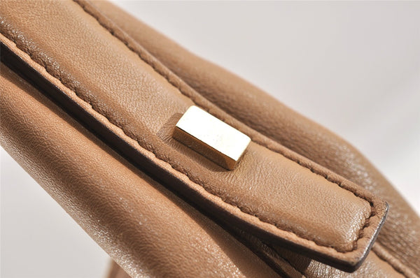 Authentic GUCCI Vintage Shoulder Hand Bag Purse Leather 0014288 Brown 9367I