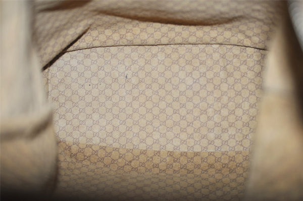 Authentic GUCCI Vintage Shoulder Hand Bag Purse Leather 0014288 Brown 9367I