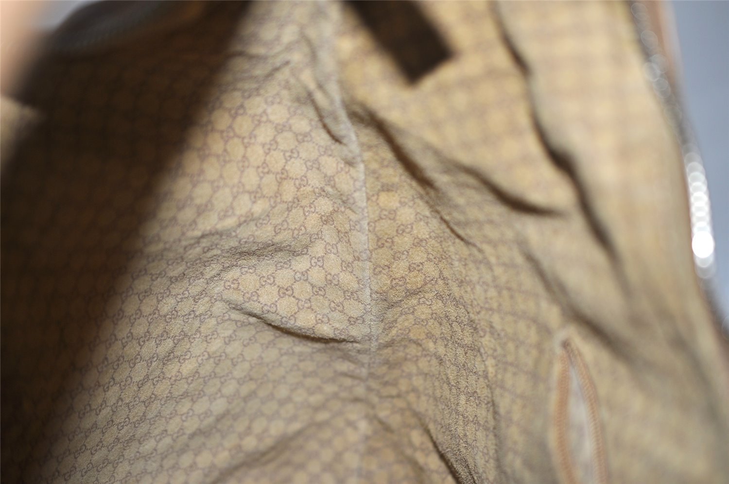 Authentic GUCCI Vintage Shoulder Hand Bag Purse Leather 0014288 Brown 9367I